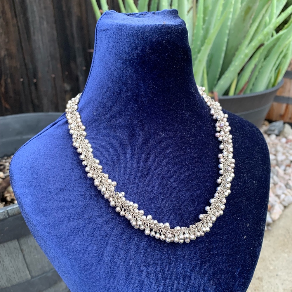 Sterling Silver Beaded Necklace